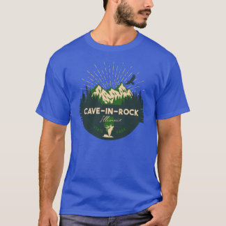 CaveinRock Staat Park Illinois IL Abzeichen Souven T-Shirt