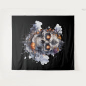 Caveira Flamejante Wandteppich (Vorderseite (Horizontal))