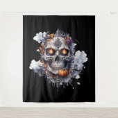 Caveira Flamejante Wandteppich (Vorderseite)