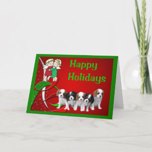 Cavelier King Charles Spaniel Christmas Angels2 Gr Feiertagskarte