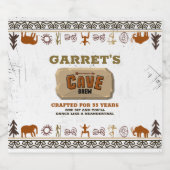 Caveman Brew Beer Flaschenetikett Bierflaschenetikett (Einzelnes Label)