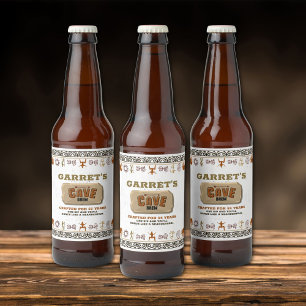 Caveman Brew Beer Flaschenetikett Bierflaschenetikett