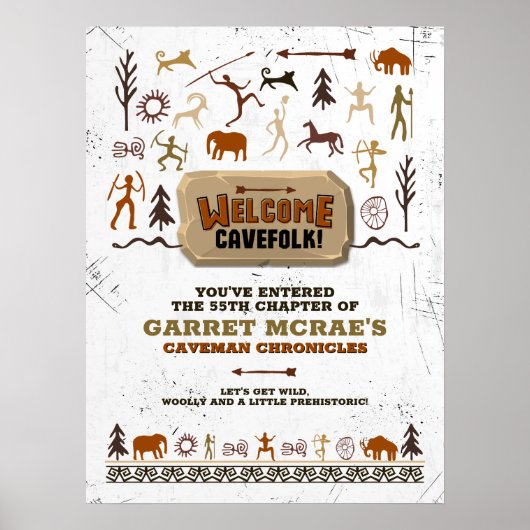 Caveman Chronicles Begrüßungszeichen Poster (Vorne)