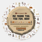 Caveman Chronicles Runder Aufkleber (Vorderseite)