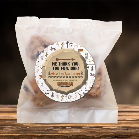 Caveman Chronicles Runder Aufkleber
