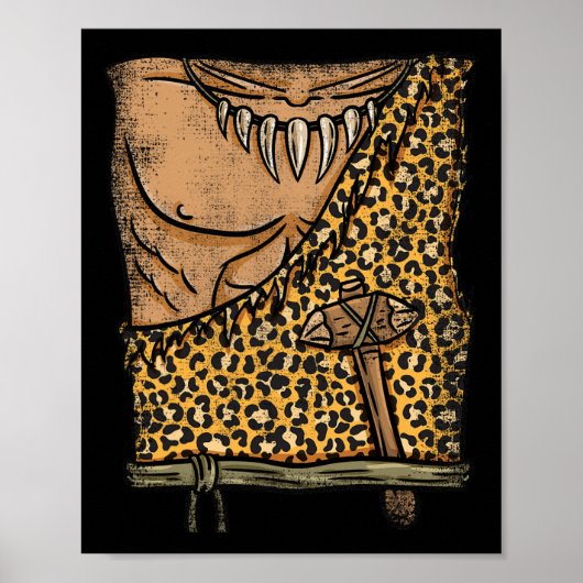 Caveman Costume Halloween Poster (Vorne)