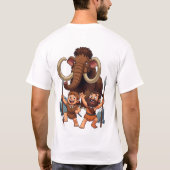 Caveman Dad and Son Mammoth Hunt T-Shirt (Rückseite)