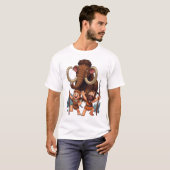 Caveman Dad and Son Mammoth Hunt T-Shirt (Vorne ganz)