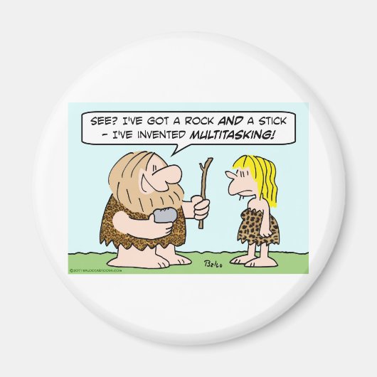 caveman erfindet Multitasking-Rock-Stick Magnet (Vorne)