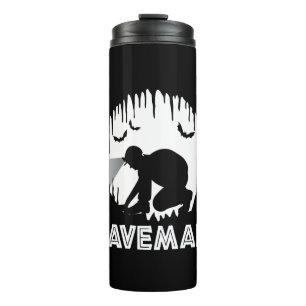 Caveman - Funny Speleology Thermosbecher