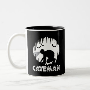 Caveman - Funny Speleology Zweifarbige Tasse