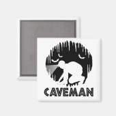 Caveman - Funny Spelunking Magnet (Vorderseite/Rückseite)