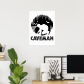 Caveman - Funny Spelunking Poster (Heimbüro)