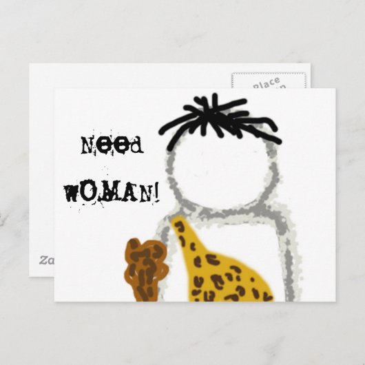 Caveman Ghost Postkarte (Vorne/Hinten)