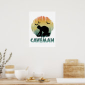 Caveman - Höhlenspeleologie Poster (Küche)