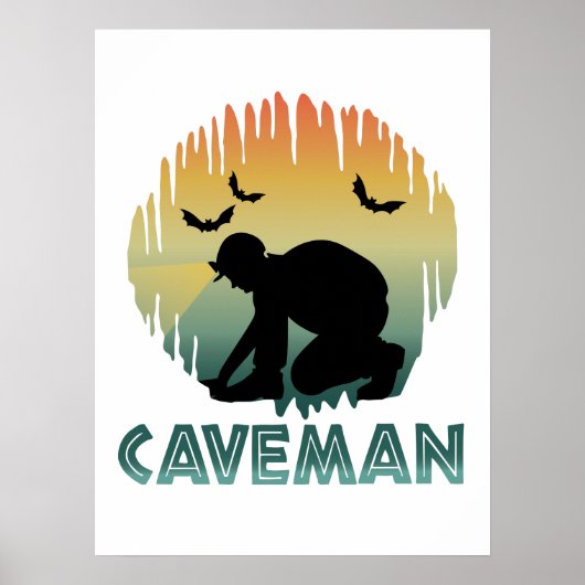 Caveman - Höhlenspeleologie Poster (Vorne)