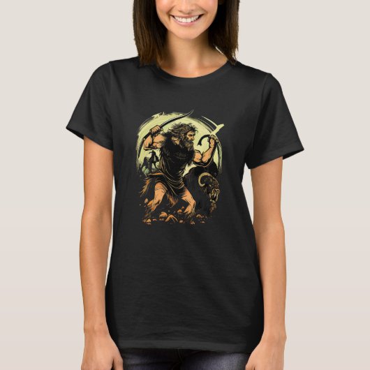 Caveman Hunting Beasts T-Shirt (Vorderseite)
