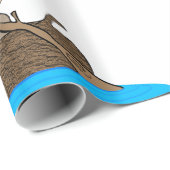 Caveman in einem Kanu Geschenkpapier (Rolleneckpunkt)