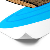 Caveman in einem Kanu Poster (Ecke)