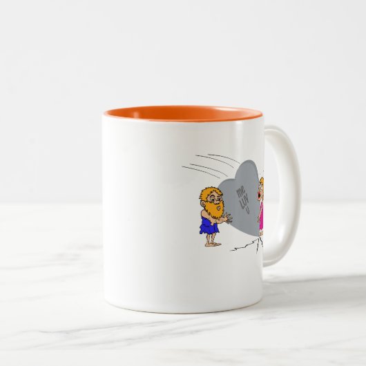 Caveman, Me Luv U Zweifarbige Tasse (VorderseiteRechts)