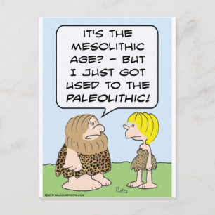 caveman mesolithisch postkarte