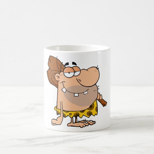 Caveman mit Club-Tasse Kaffeetasse (Mittel)