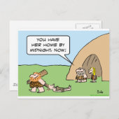 Caveman Mitternachtshaar verabredet Postkarte (Vorne/Hinten)