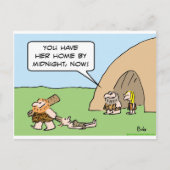 Caveman Mitternachtshaar verabredet Postkarte (Vorderseite)