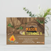 Caveman Party Geburtstagseinladung Einladung (Stehend Vorderseite)