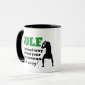 Caveman Pun Golf Tasse für Herren, Perfektes Golfe (Vorderseite Links)