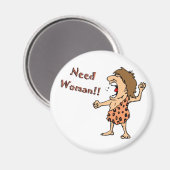 Caveman Round Magnet (Vorderseite/Rückseite)