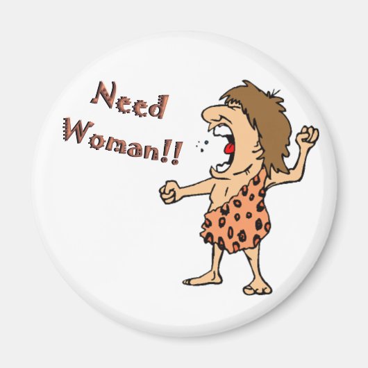 Caveman Round Magnet (Vorne)