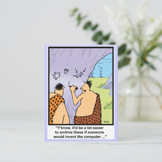 Caveman Style Postkarte (Stehend Vorderseite)