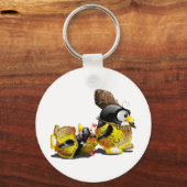 Caveman Tux in Liebe Schlüsselanhänger (Vorderseite)