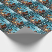 Caveman und Alien Robot by Campfire Geschenkpapier (Ecke)