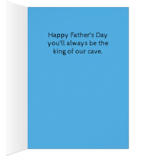 Caveman Vathers Day Card (Innen (Rechts))