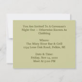 Cavemen Caveman's Clubbing Night Out Einladung (Rückseite)