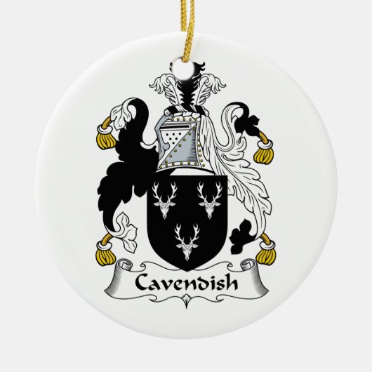 Cavendish Familienwappen Keramik Ornament (Vorne)