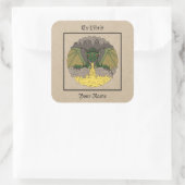 Cavern Dragon 2016 Buchzeichen Quadratischer Aufkleber (Tasche)