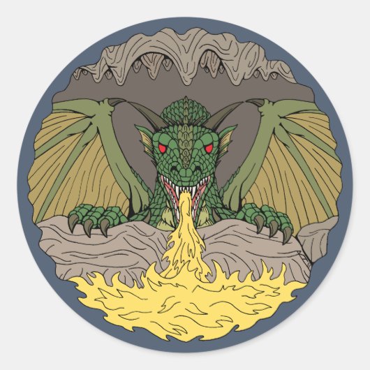 Cavern Dragon 2016 Runder Aufkleber (Vorderseite)