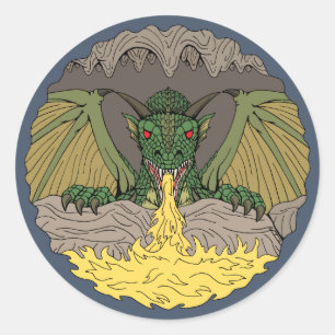 Cavern Dragon 2016 Runder Aufkleber