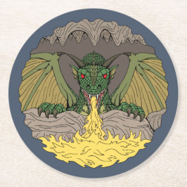 Cavern Dragon 2016 Runder Pappuntersetzer
