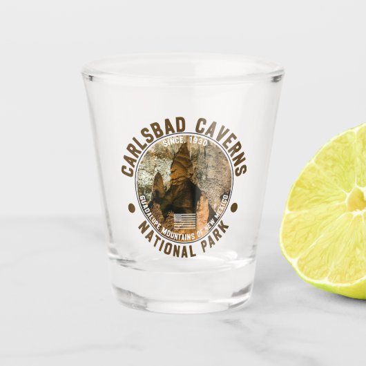 Caverns of Carlsbad, NM Schnapsglas (Vorderseite)