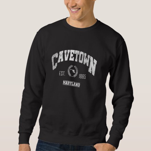 Cavetown MD Maryland Vintag Throwback Sweatshirt (Vorderseite)
