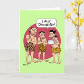 Cavewoman Birthday Karte (Gelbe Blume)