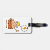 Cavewoman denkt über den Feuerstau Gepäckanhänger (Rückseite horizontal)