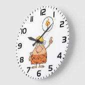 Cavewoman denkt über den Feuerstau Große Wanduhr (Winkel)