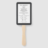 Caviar Black Wedding Hand Fan Fächer (Rückseite)