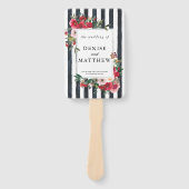 Caviar Black Wedding Hand Fan Fächer (Vorderseite)