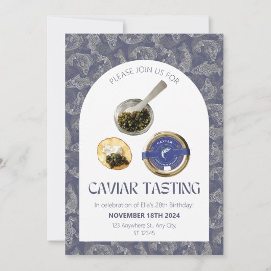 Caviar-Degustations-Party Einladung (Vorderseite)